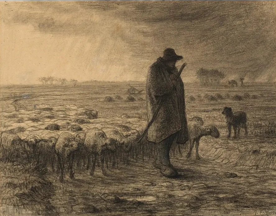 Shepherd Returning With His Flock