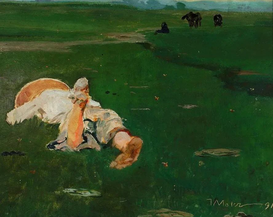 Shepherd Girl in a Meadow