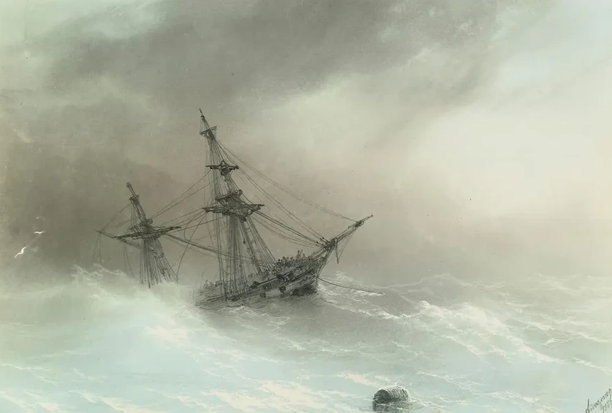 Ship In A Stormy Sea