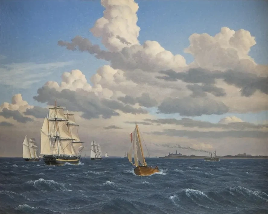 Ships in the Sound North of Kronborg Castle, Elsinore