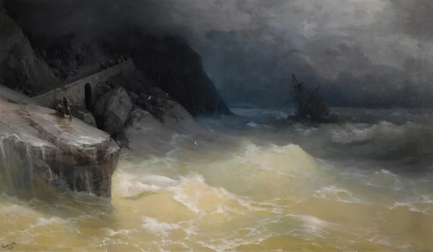 Shipwreck off the Black Sea Coast