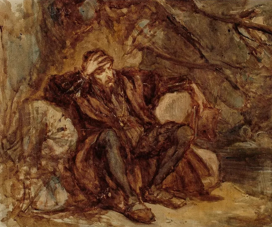 Sigismund Augustus in the Vilnius Garden, Sketch