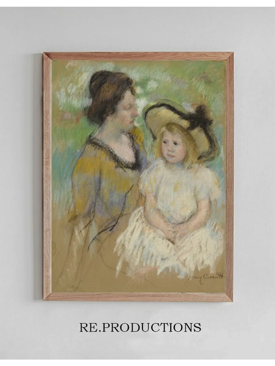 Simone Seated on the Grass Next to Her Mother