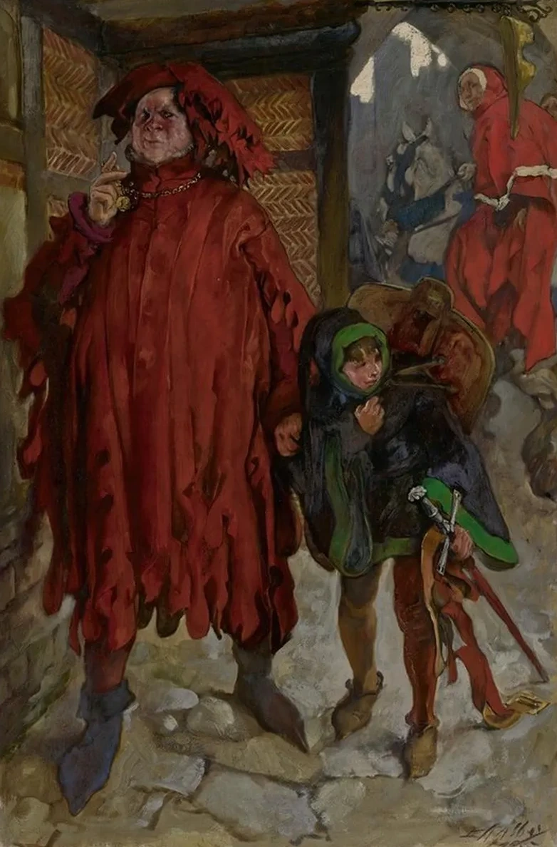 Sir John Falstaff with His Page, King Henry IV, Part II, Act I, Scene II
