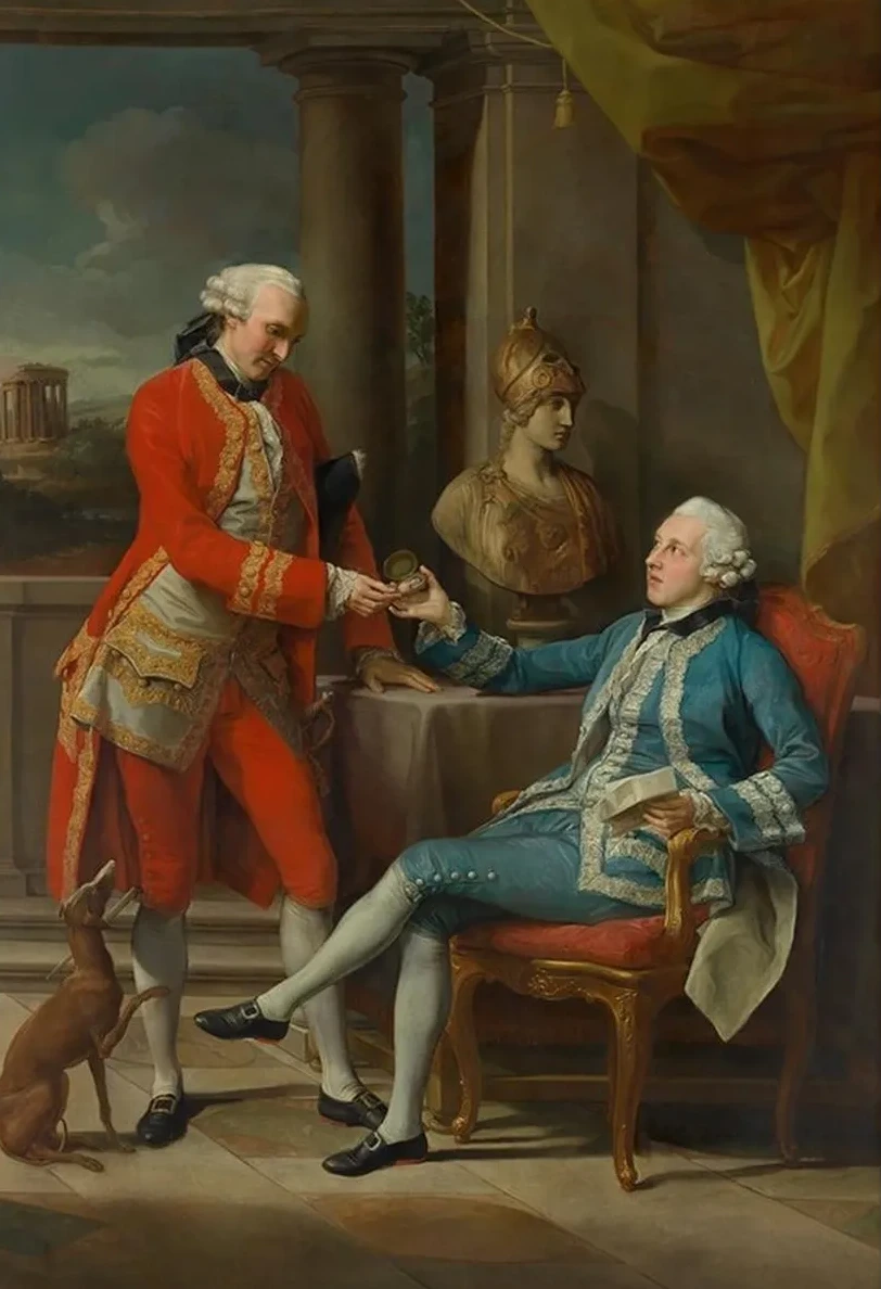 Sir Sampson Gideon And An Unidentified Companion
