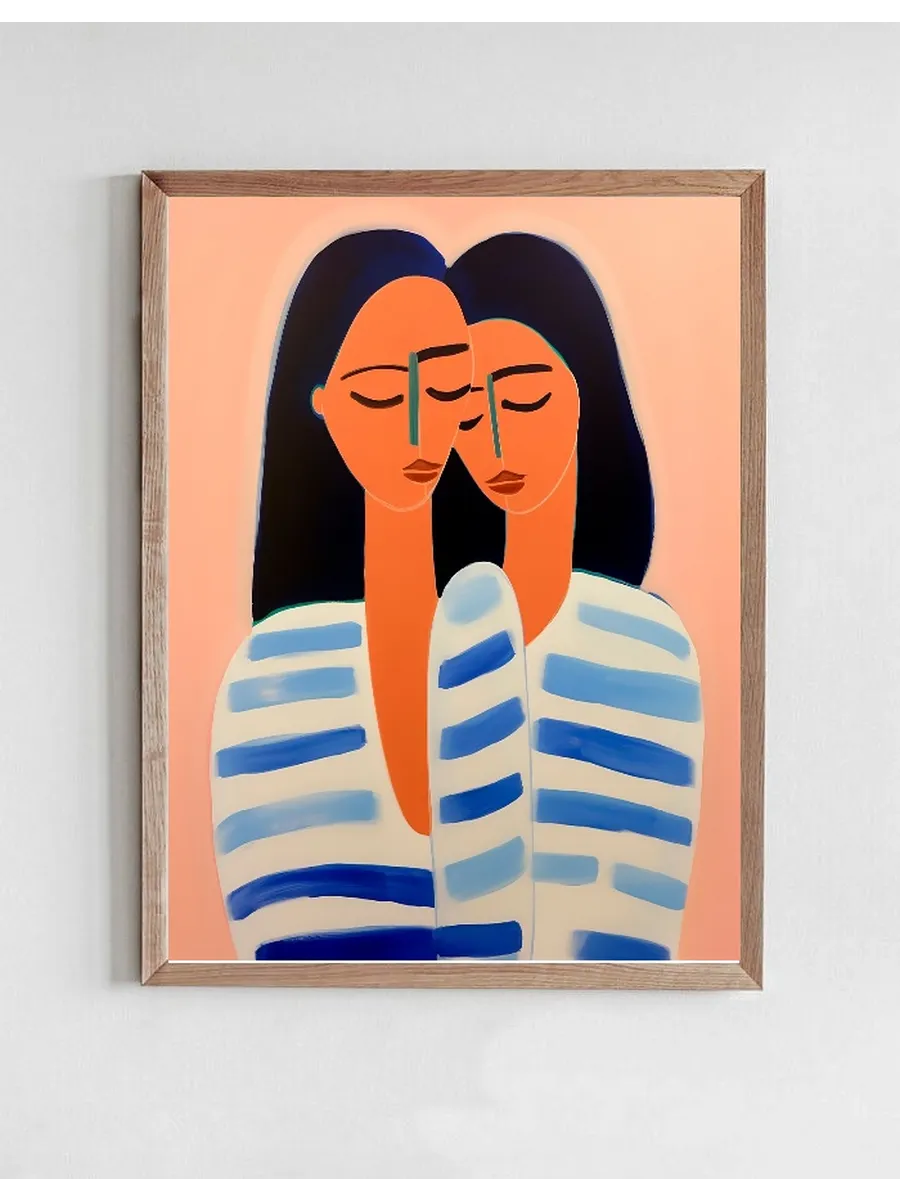 Sisters in Blue Stripes