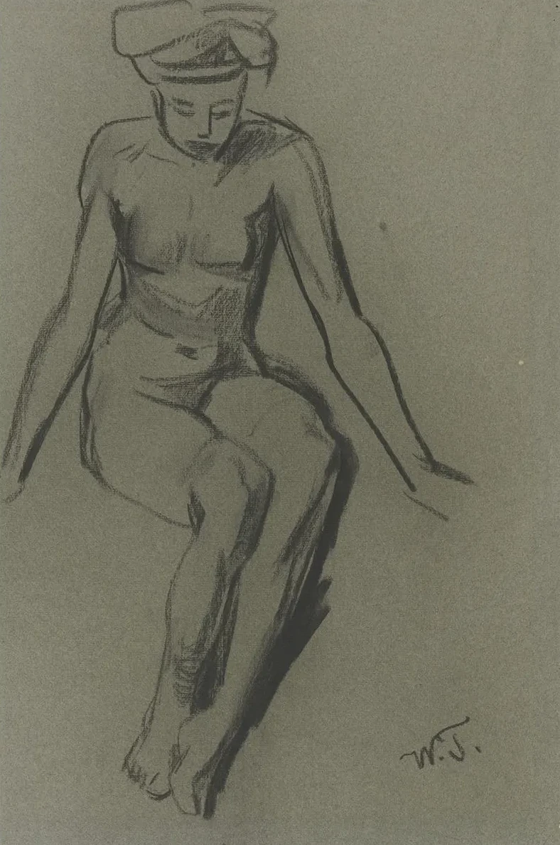 Sitting Female Nude