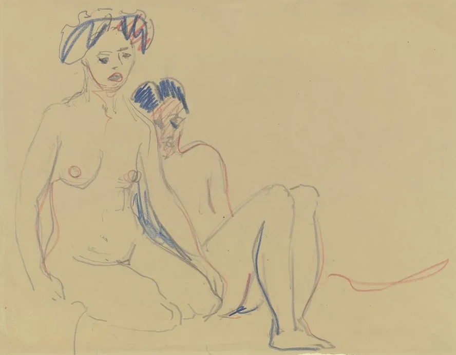 Sitting Naked Couple