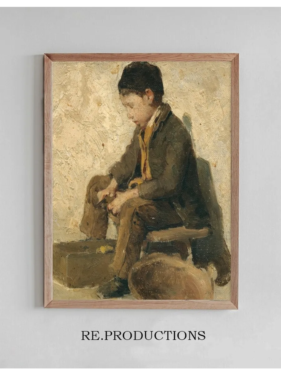 SittingBoy Peeling Vegetables