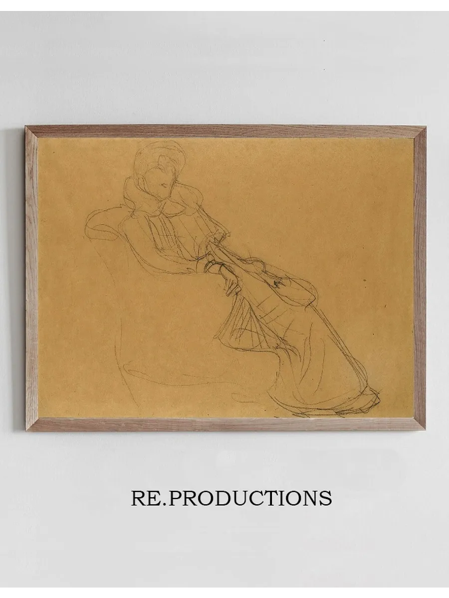 Sitzend Nach Rechts Im Dreiviertelprofil (Seated Figure From The Right In Three - Quarter Profile)