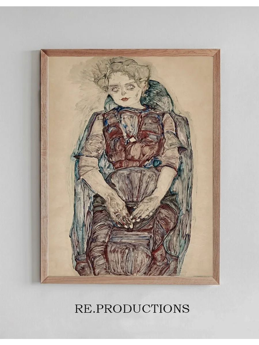 Sitzende Frau