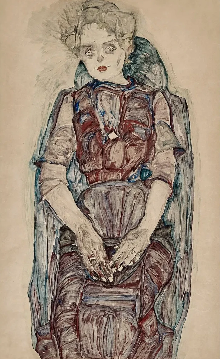 Sitzende Frau