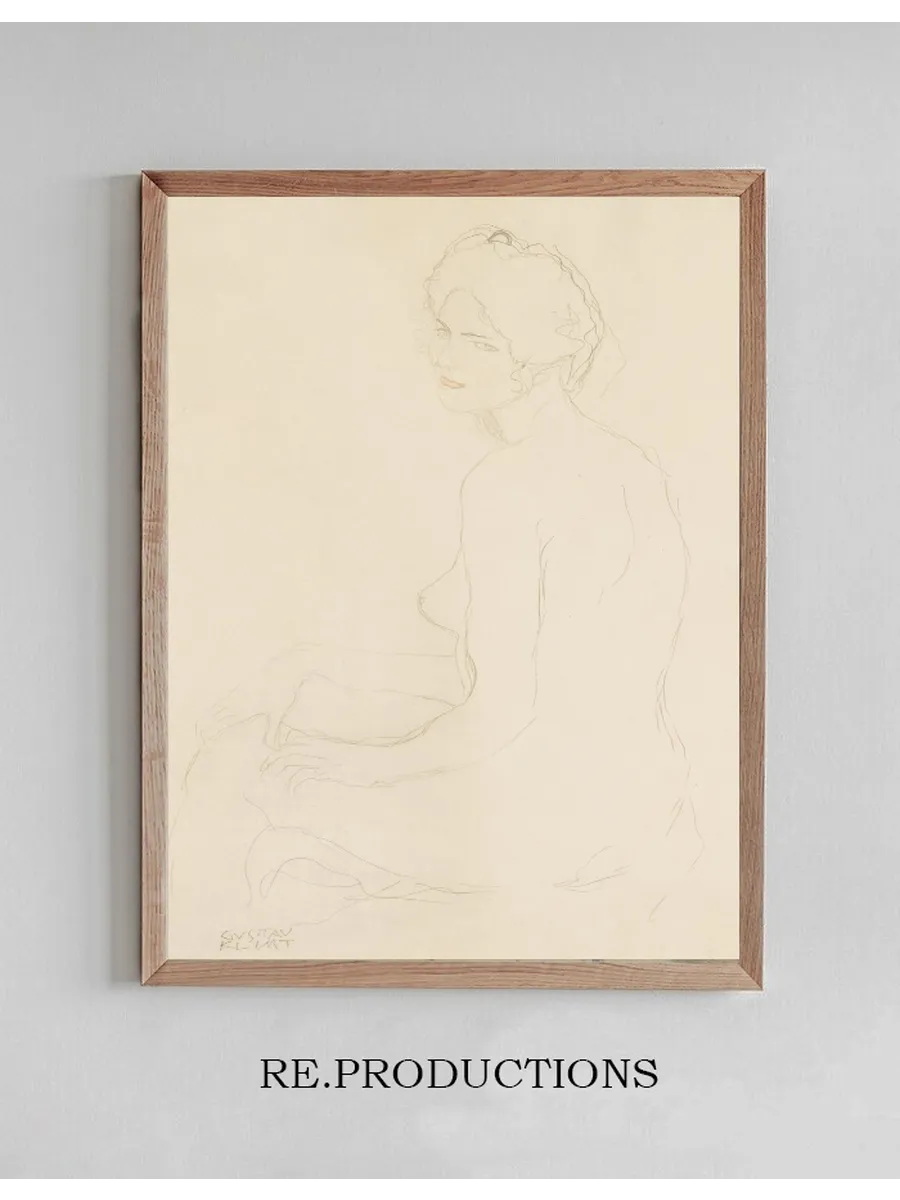 Sitzender Akt nach links (Seated Nude Turned to the Left)