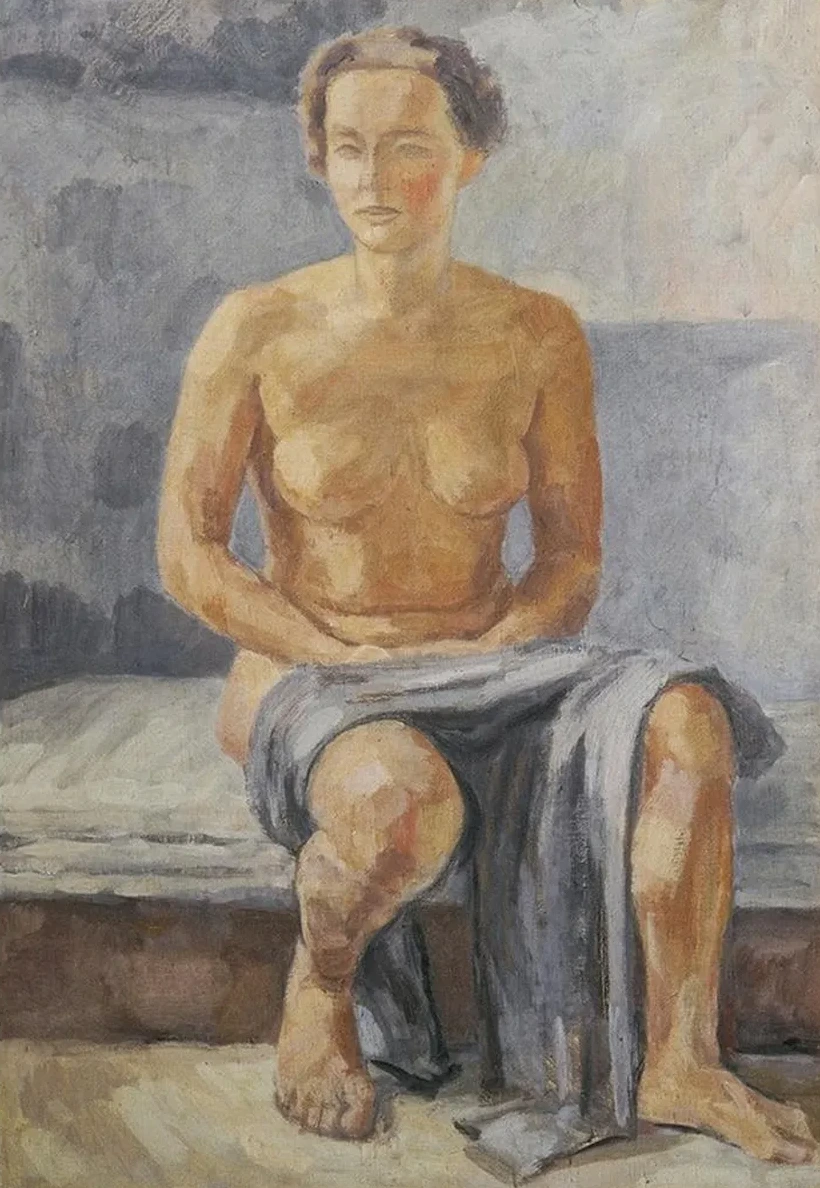 Sitzender Weiblicher Akt