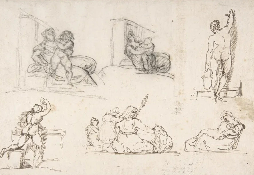 Six Figure Studies, including four for The Poor Italian Family