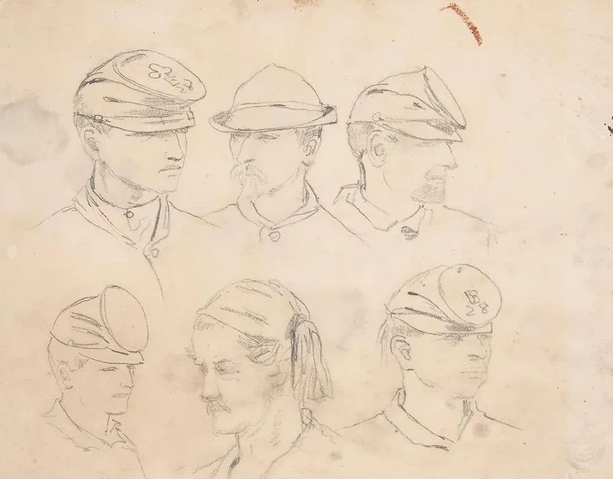Six Studies of Soldiers Heads