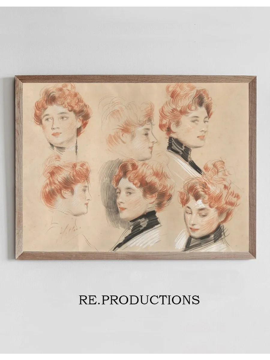 Six Studies of the Head of a Lady Traditionally Identified as Mrs. Gertrude Vanderbilt Whitney