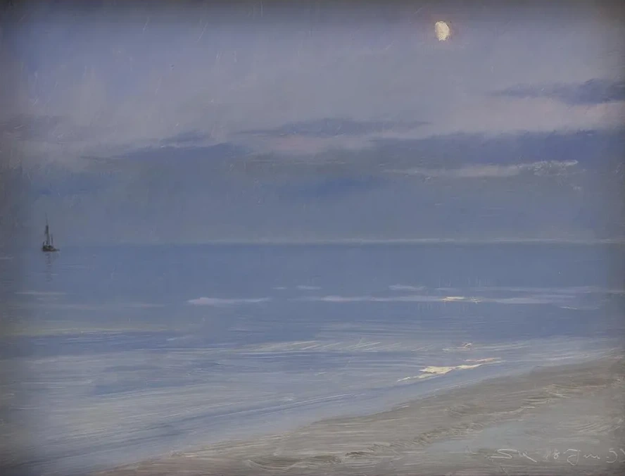 Skagen Beach in Moonlight
