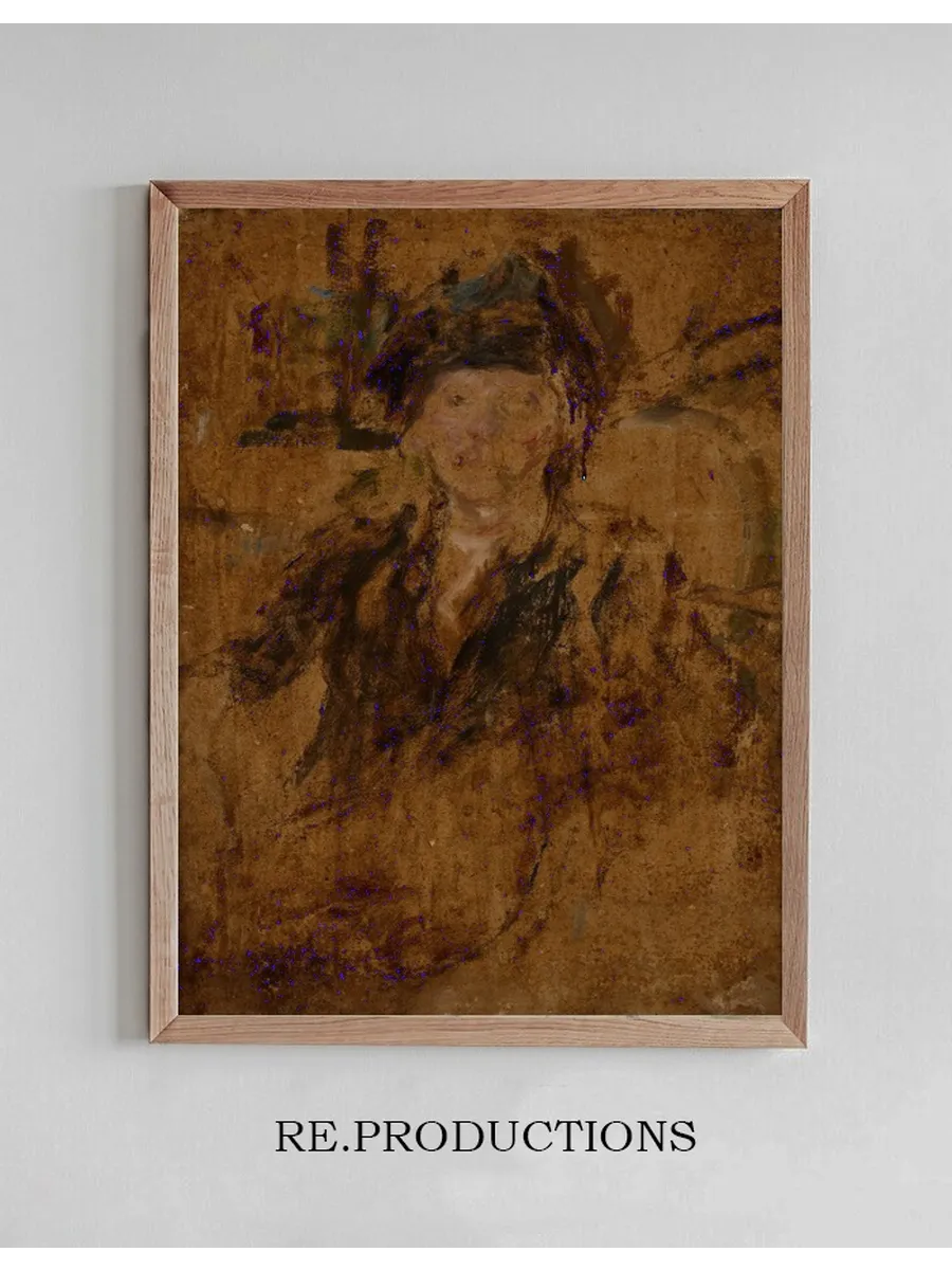 Sketch Portrait of a Woman in a Hat
