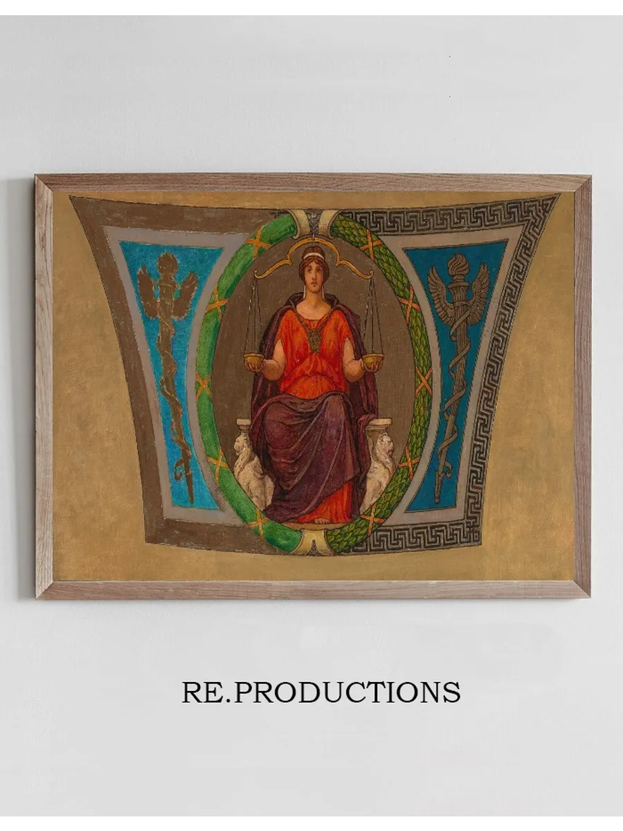 Sketch for Mosaic, Wisconsin State Capital, Justice