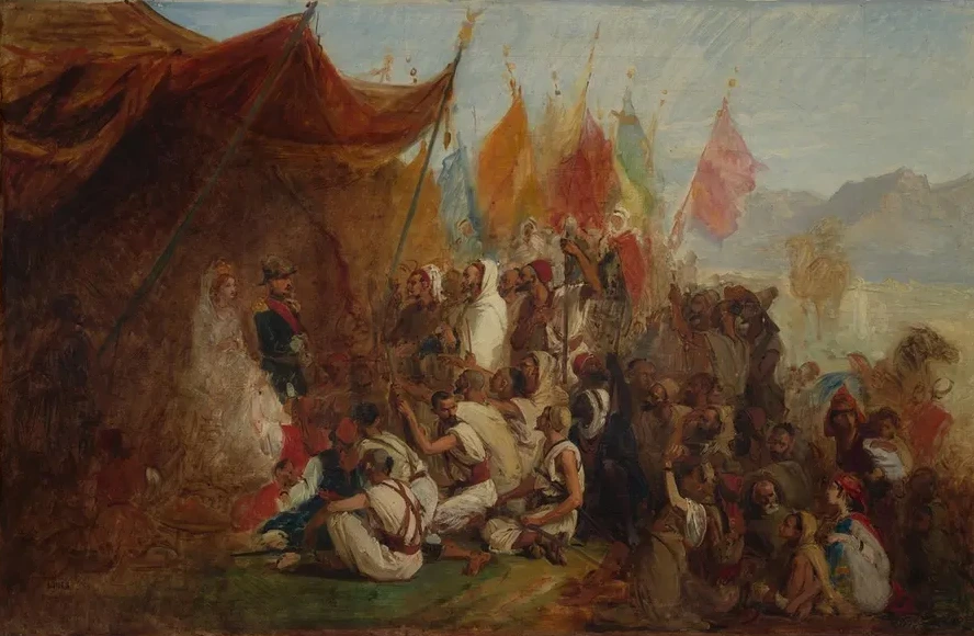 Sketch for Reception of Emperor Napoleon III and Empress Eug nie by the Kabyle Leaders at Algiers on September