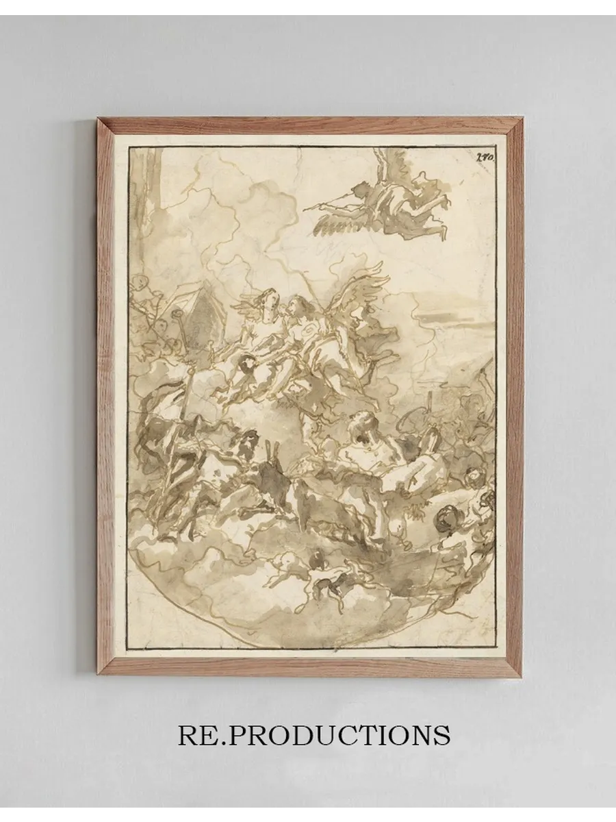 Sketch for a Ceiling with an Allegory of Fortitude and Wisdom