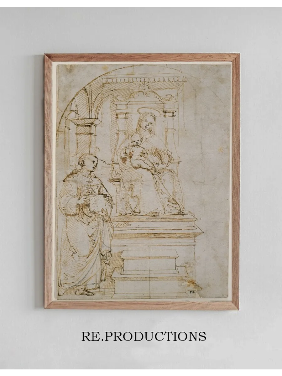 Sketch for an Enthroned Virgin and Child with Saint Nicholas of Tolentino
