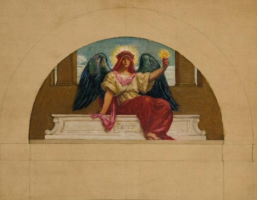 Sketch for the Mural at Oberlin College, The Spirit of Self - Sacrificing Love