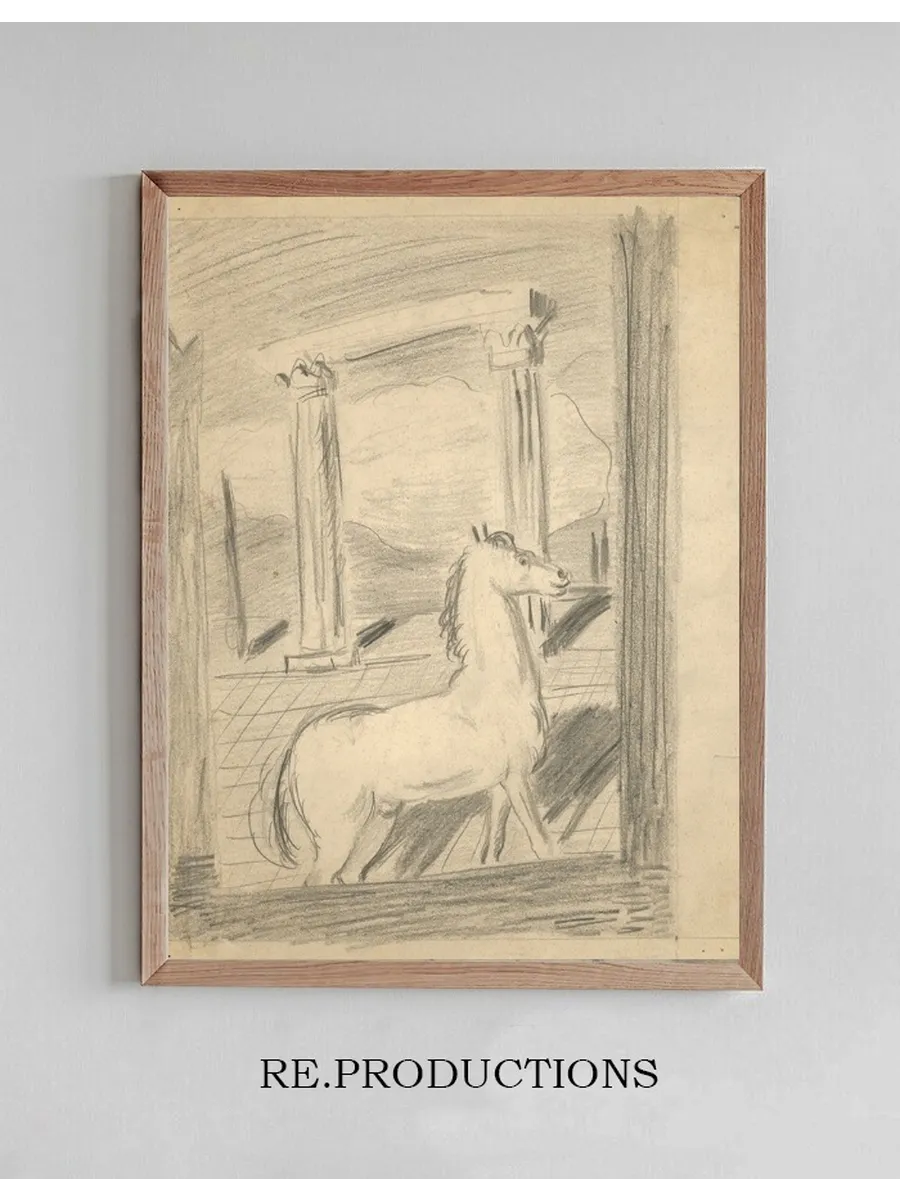 Sketch for the Painting Lonely Horse