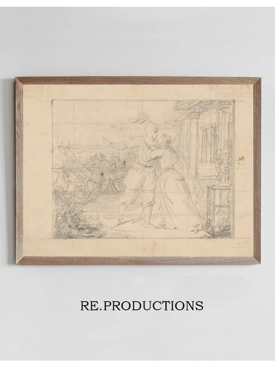 Sketch for the Painting Farewell to Wac Aw with Maria (the Theme Taken from the Poem Maria by Antoni Malczewsk