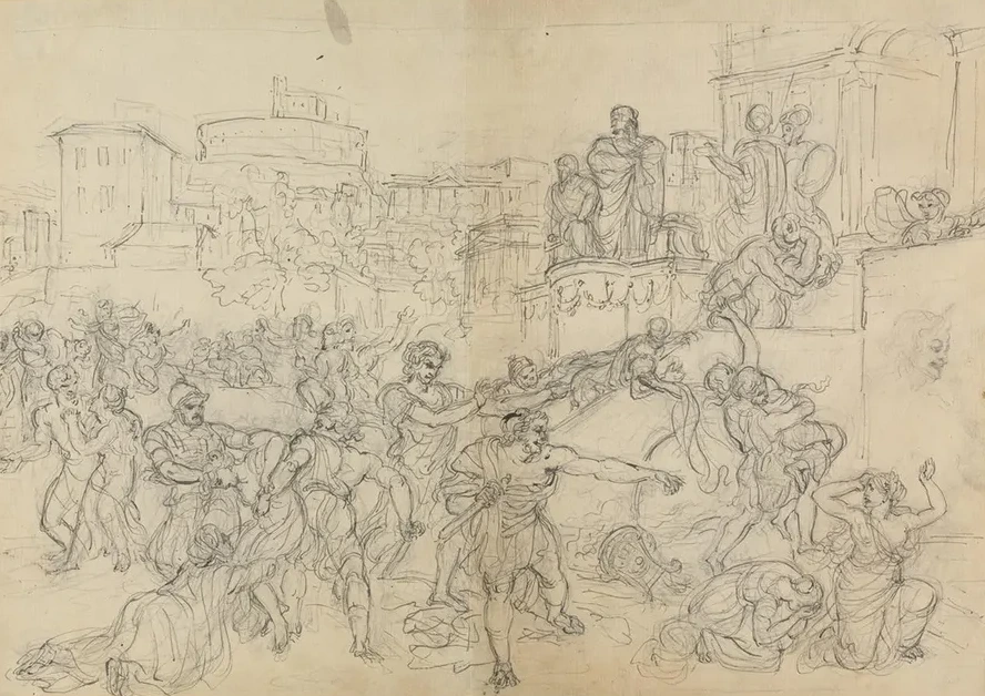 Sketch of Goths Entering Rome, from Shakespeare's Play, Titus Andronicus
