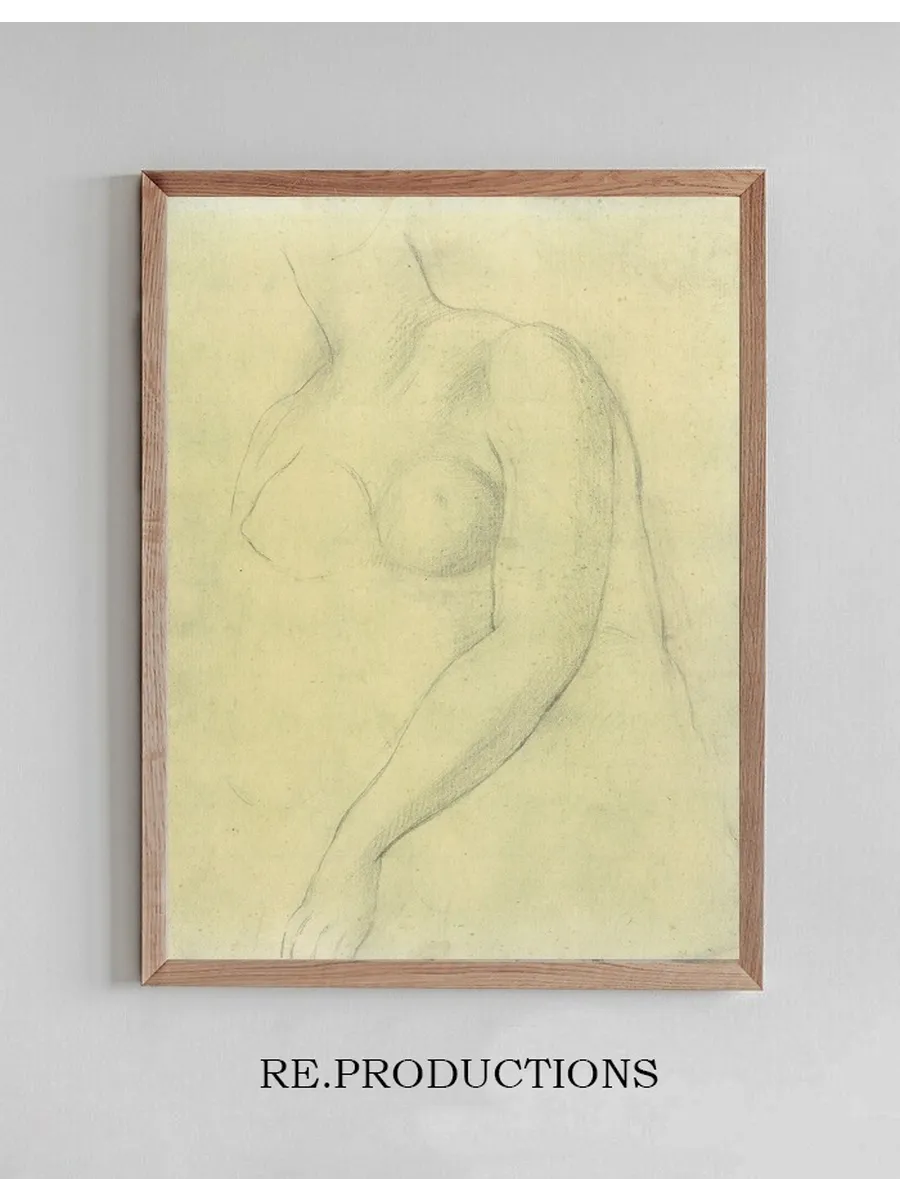 Sketch of a Female Nude Resembling the Medici Venus
