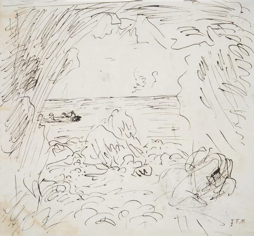 Sketch of a Sea View withBoat
