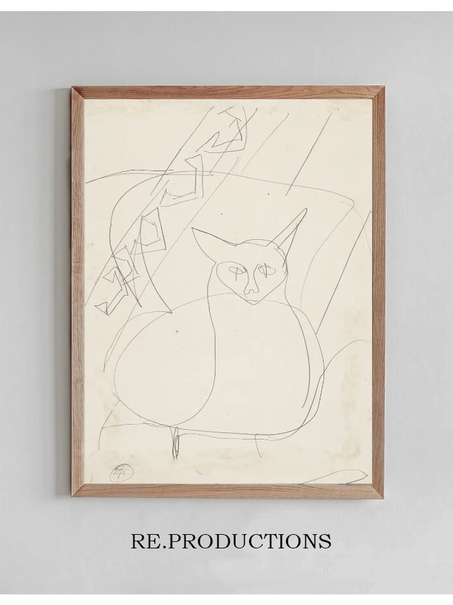 Sketch of a Lying Cat