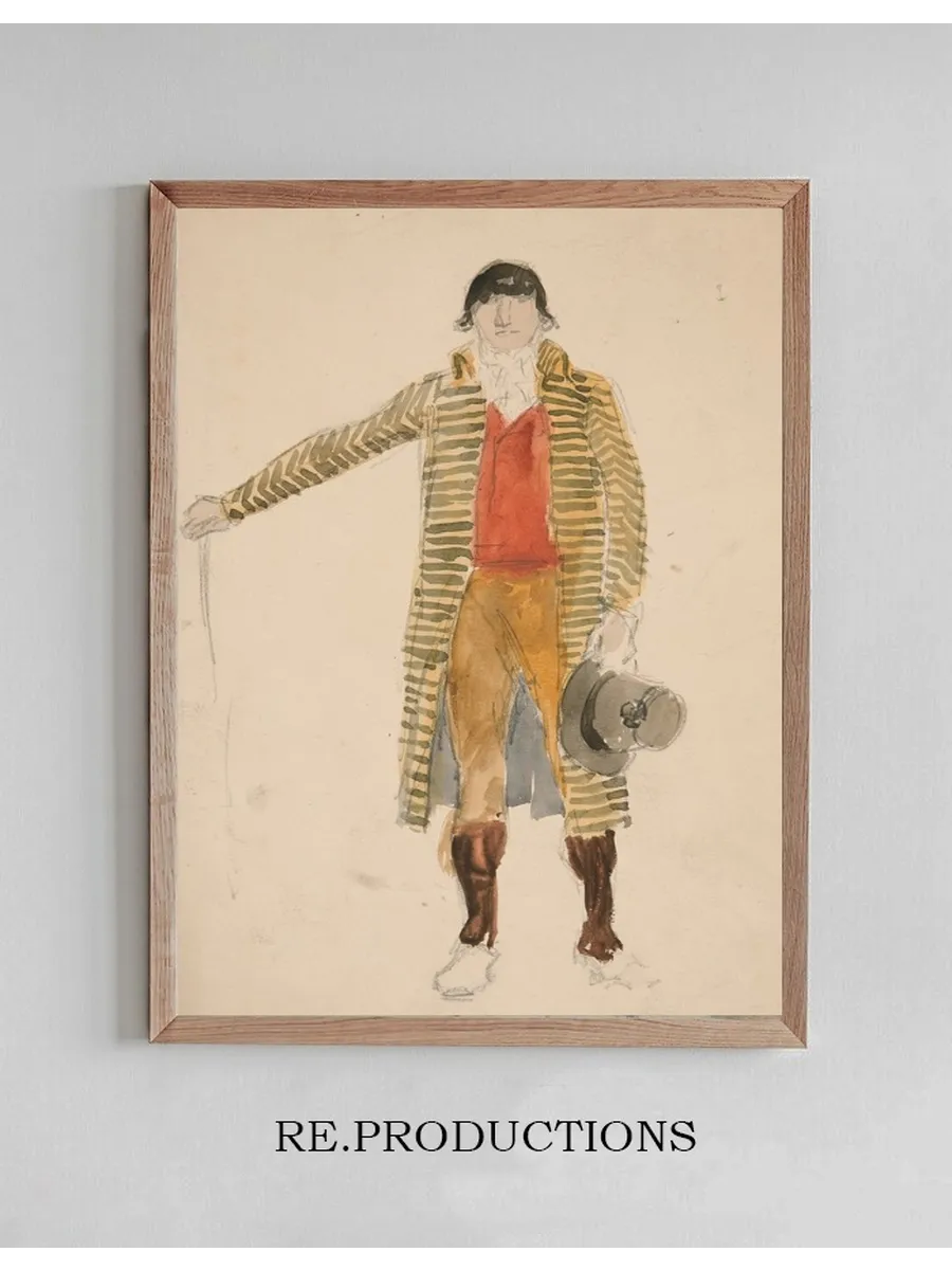 Sketch of a man costume study for La Tosca II