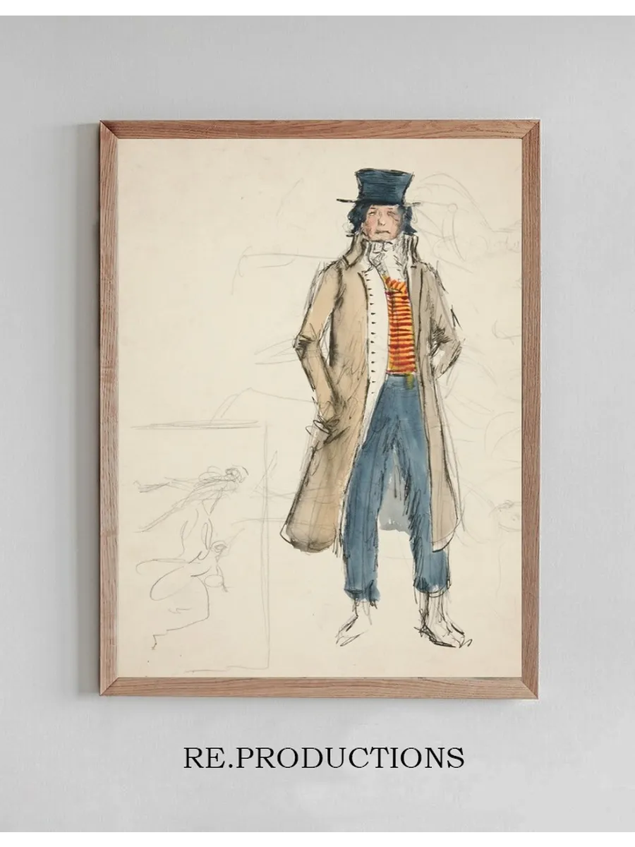 Sketch of a Man Costume Study for la Tosca
