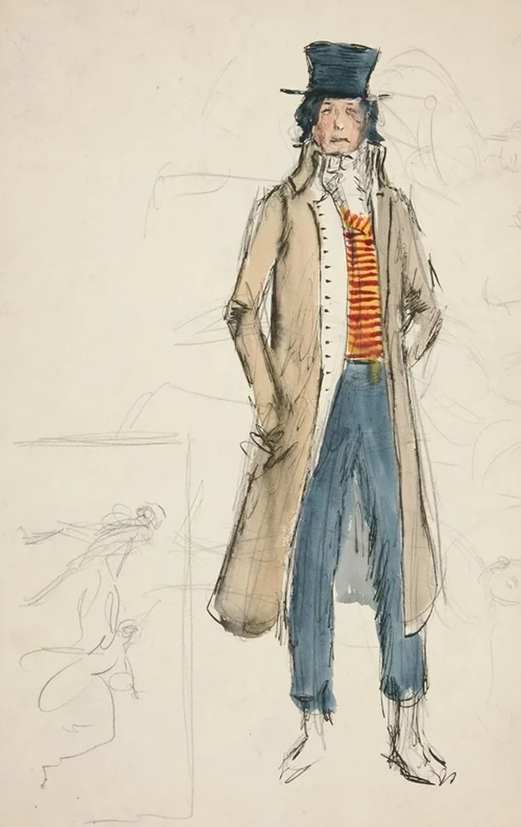 Sketch of a Man Costume Study for la Tosca