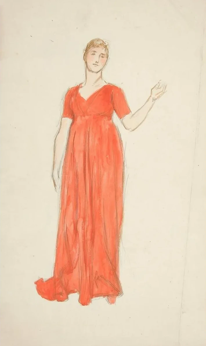 Sketch of a Woman Costume Study for a Play