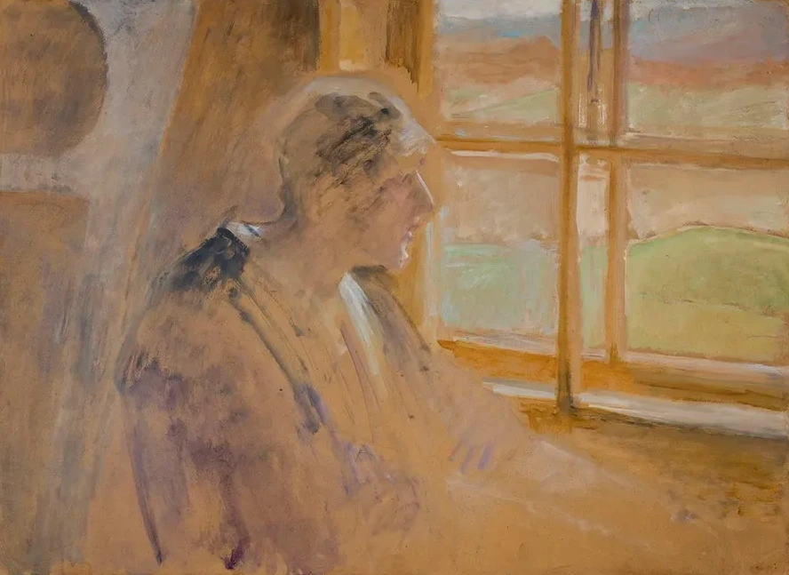Sketch of a Woman in the Window