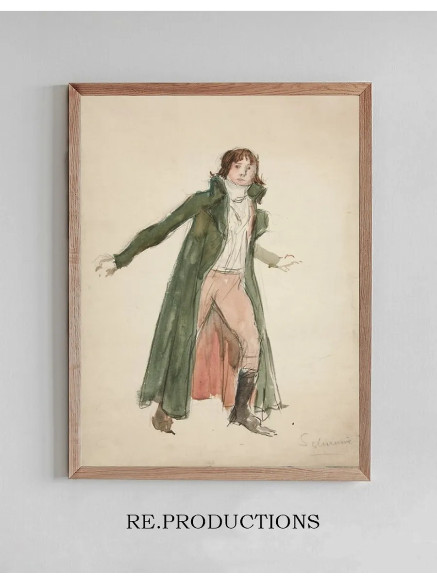 Sketch of a Young Man Study for Illustration to a Play