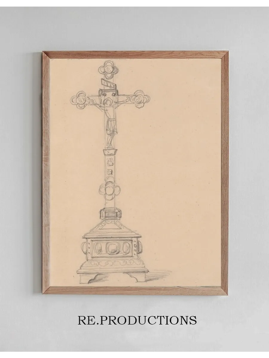 Sketch of Crucifix for the Painting Queen Jadwiga's Oath