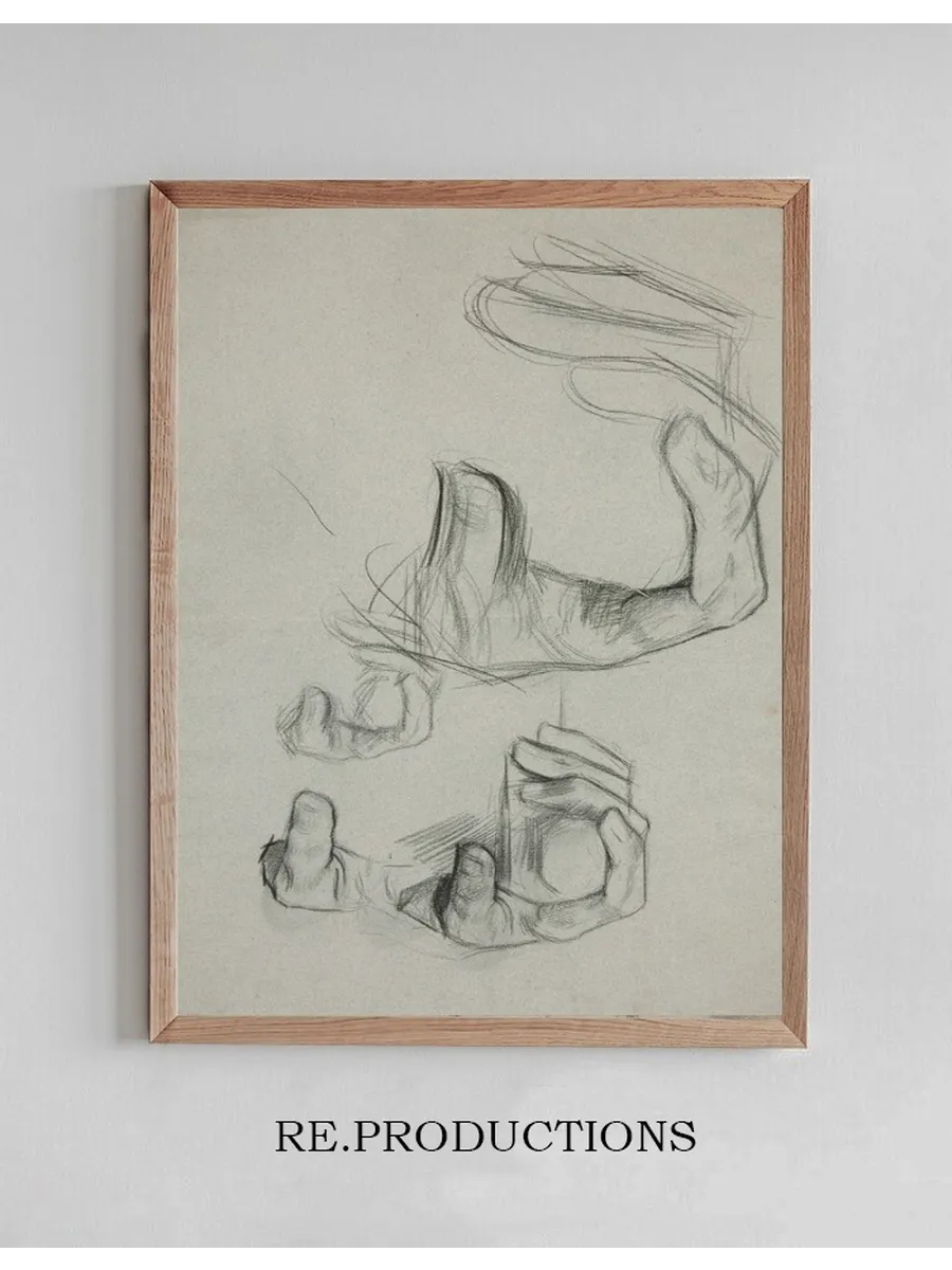 Sketch of Hand Clasping a Cane