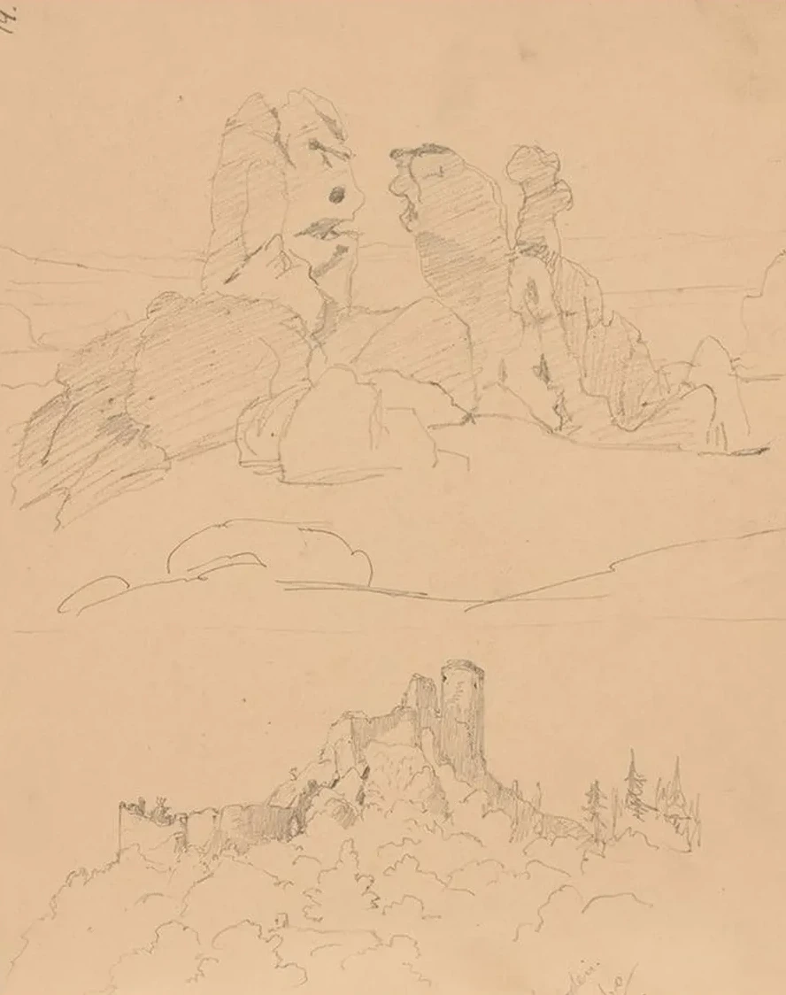 Sketch of Limestone Outliers (near the Ogrodzieniec Castle)