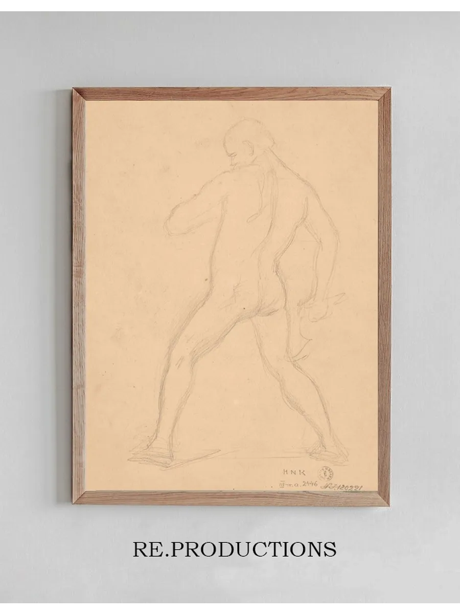 Sketch of Nude Male to the Painting Martyrdom of St. Matthias