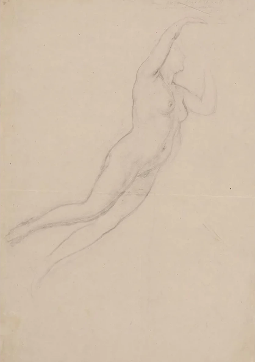 Sketch of the Psyche Character to the Ceiling Wedding Procession of Cupid and Psyche