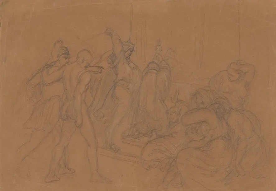 Sketch of the Composition Martyrdom of St. Stanislaus