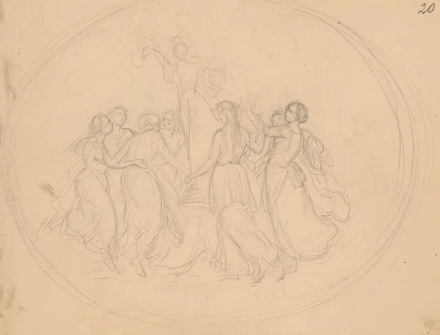 Sketch of the Composition to the Scene from the First Act of the Giselle Ballet