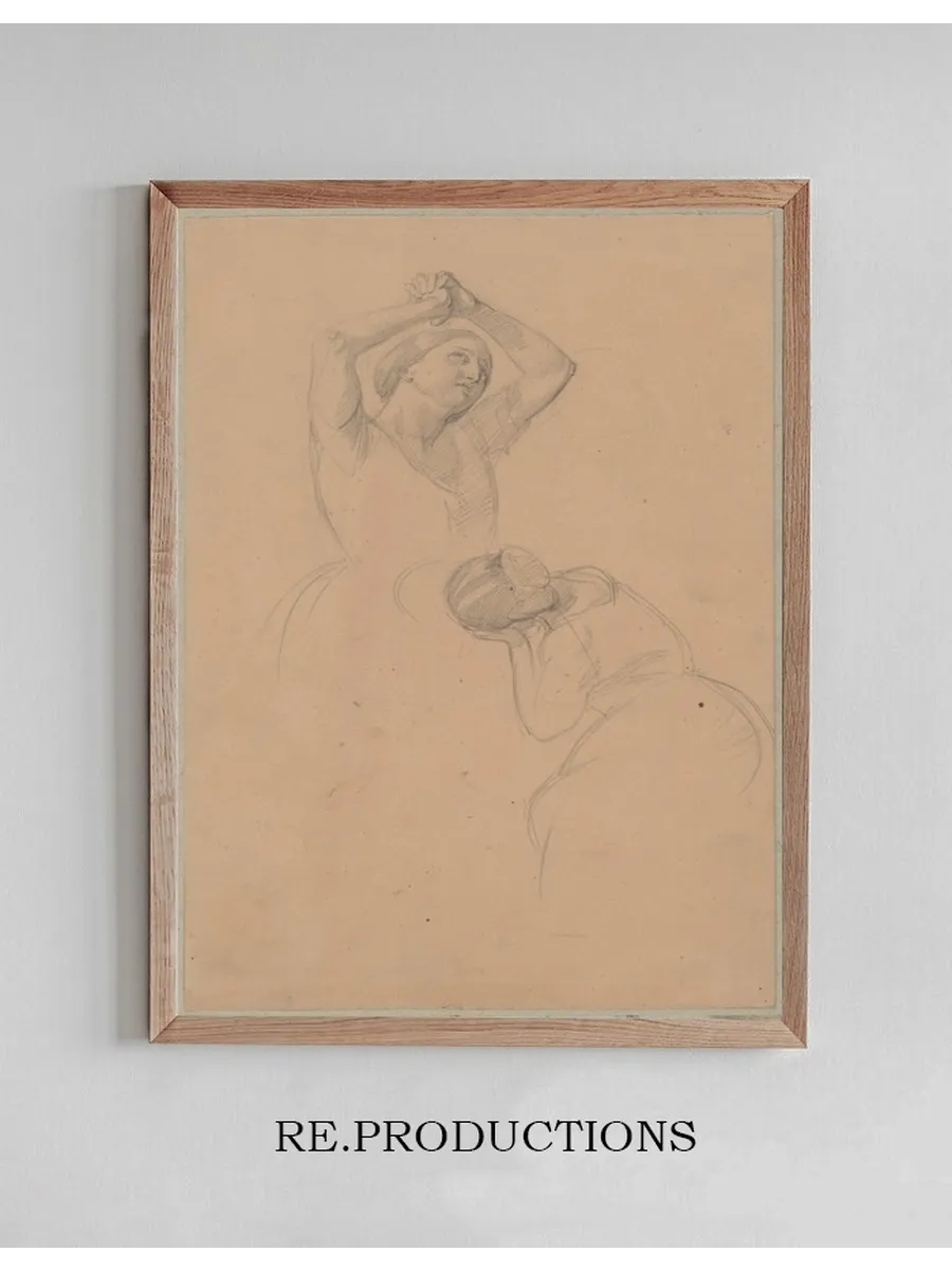 Sketch of Two Female Figures to the Painting Martyrdom of St. Josaphat Kuntsevych