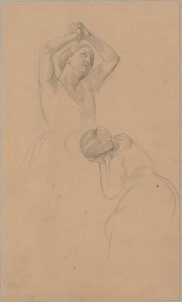 Sketch of Two Female Figures to the Painting Martyrdom of St. Josaphat Kuntsevych