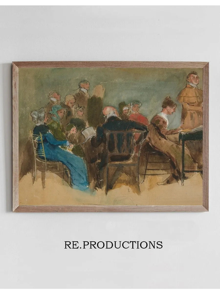 Sketch of Women in an Interior Unidentifiedillustration
